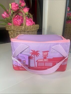 Trader Joe's Pink & Lavender Mini Insulated Lunch Bag